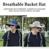 Adjustable Wide Brim Fisherman Hat Polyester Fiber 56 cm 1 Pc