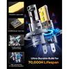 2PCS H4 LED Light Bulbs,9003 Headlight High/Low Beam Driving,Fog & Spot Lights with 50000 RPM Turbo Fan,6500K IP68 Waterproof