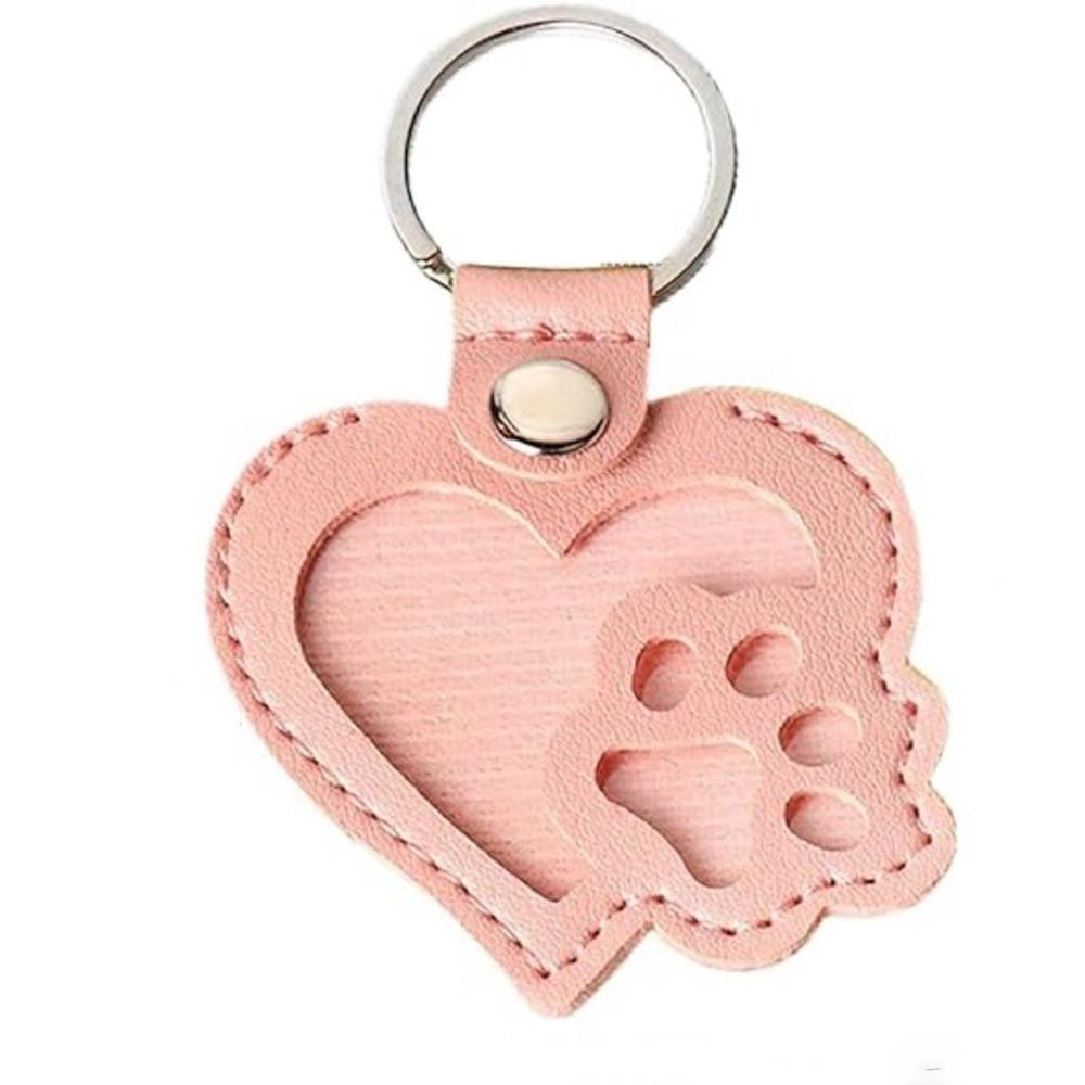 PU Leather Pet Hair Key Chain Portable Memorial Key Chain Pet Hair Storage Bag  Pet Loss Memorial