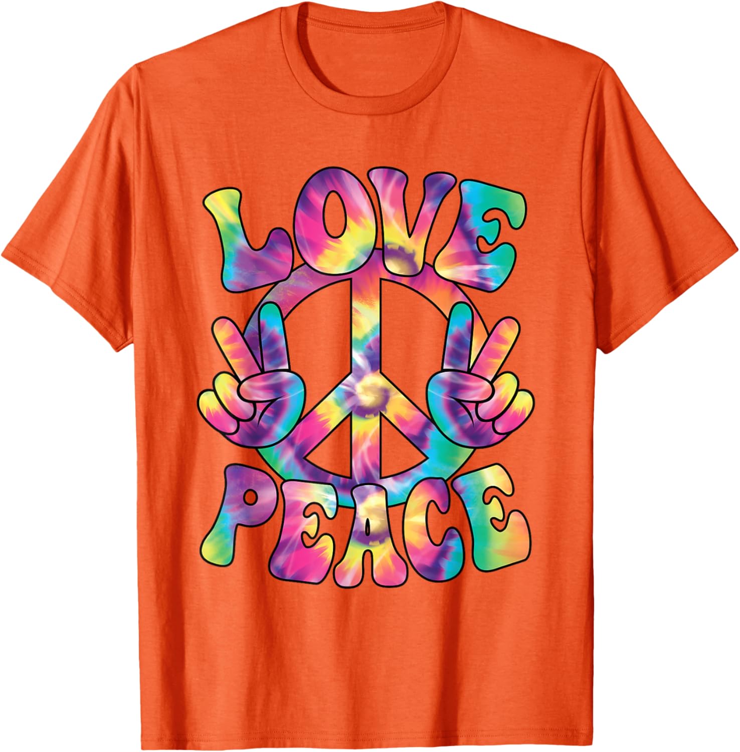 Знак Мира Любви 60-е 70-е Наряд Хиппи Гроуви Женская Девичья Футболка 4XL