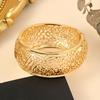 Women's Fashion Open Bangle, Vintage Alloy Hollow Pattern Cuff Bracelet, Decorative for Banquets and Festivals, Middle Eastern Style