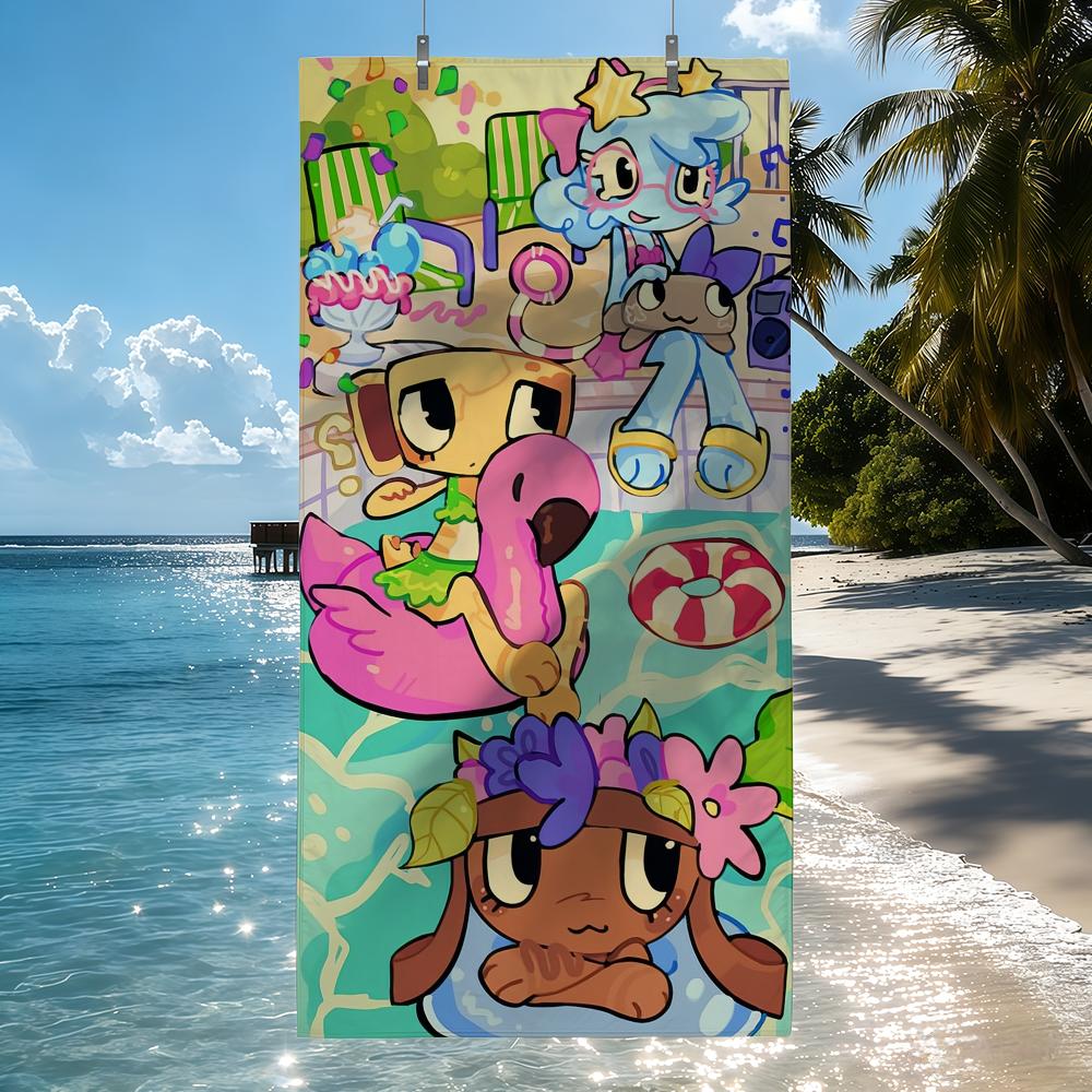 Asciugamano da Gioco Cartone Animato D-Dandy's W-World Per Nuoto Yoga Palestra Asciugatura Rapida Morbido e Delicato sulla Pelle Asciugamani da Spiaggia Stagione Unica