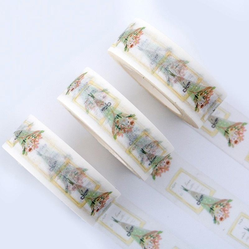 Cont de mână Autocolant flori Ramă foto decorativă Cont de mână Versiune largă și Bandă de hârtie Cadou Boutique Bandă repetat