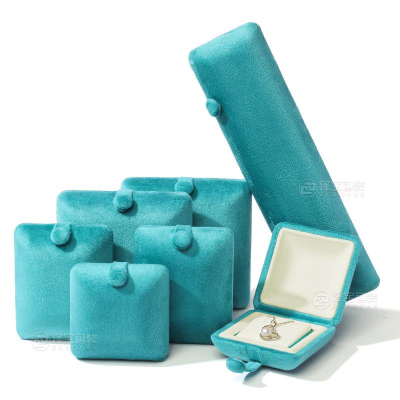 Snap-closure shell velvet jewelry box, luxury jewelry box, ring box, pendant necklace packaging box