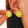 Basketball Football Acrylic Ball Ear Studs Ear Jewelry  Accessory for Men Women