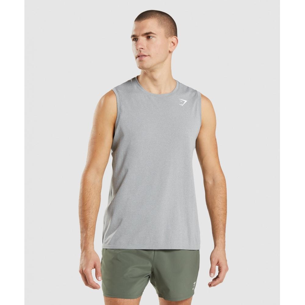 

Gymshark Прибытие Бесшовный танк серый A1a2v Gbc7 S