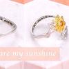 Sunflower Daisy "You Are My Sunshine" Open Ring