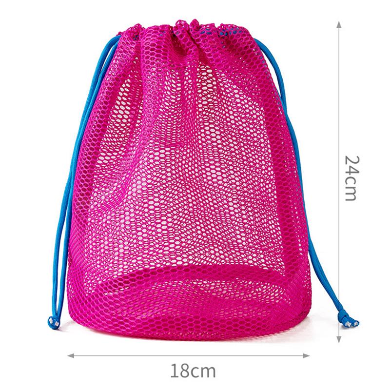 Bolsa de Almacenamiento de Malla de Nylon con Cordón Bolsa de Viaje Multiusos Para Productos Digitales Maquillaje Organizador de Cosméticos Exterior