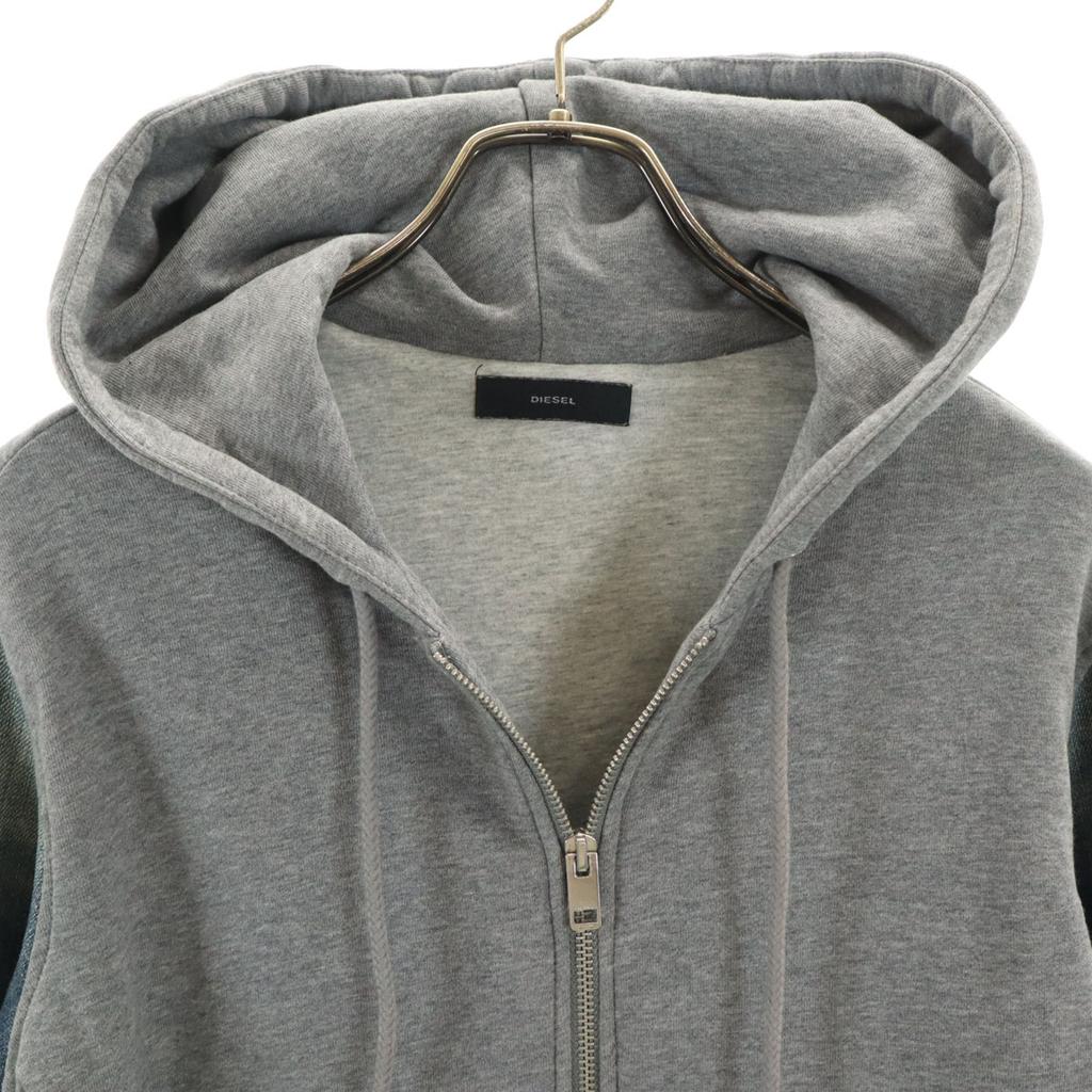 DIESEL Long sleeve Denim switch Zip hoodie S gray Women Used
