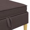 Storage Ottoman with Dark Brown Fabric