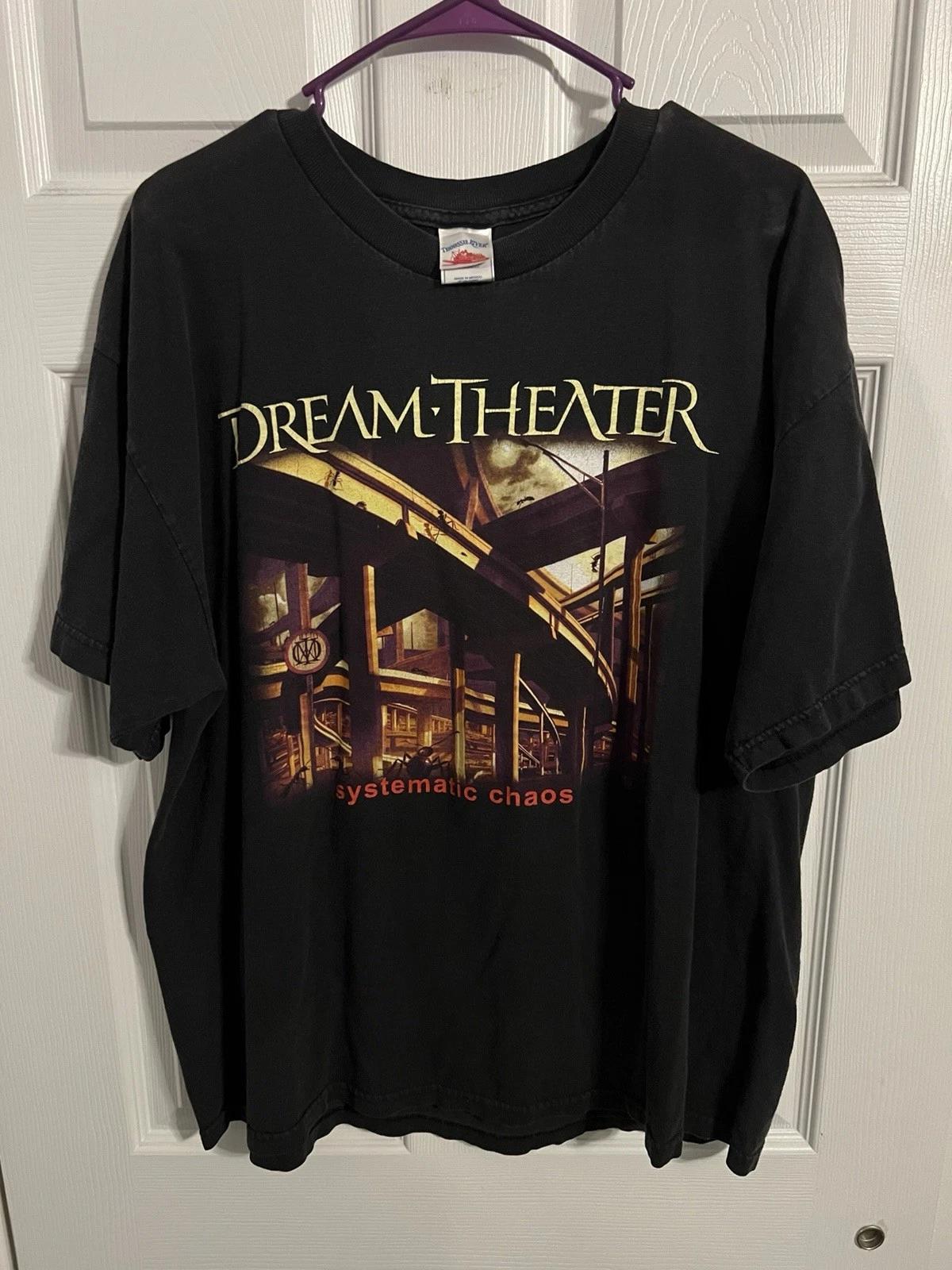 Vintage Dream Theatre Band T-Shirt Systematic Chaos XL Prog metal 2007-08 4XL