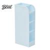 Plastic Pencil Cup Storage Organizer Holder 5 with Slanted Pen Compartments Stationery Art Tool Macaron Colors Space Saving for