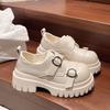 Platform muffin small leather shoes women's 2025 new spring Japanese college JK single shoes loafers Mary Jane women