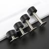 Non-Punch Thickened Stainless Steel Glass Door Stop with Rubber Top - Anti-Collision Limiter for Bathroom or Hotel Entrances