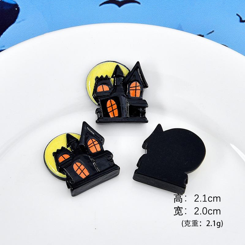10Pcs New Cute Resin Cartoon Halloween  Series Flat Back Scrapbooking DIY Jewelry Craft Decoration Accessories