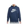 Nike Kangaroo Pocket Hoodie With Printed Logo Men Hoodie Blue DM1237-410