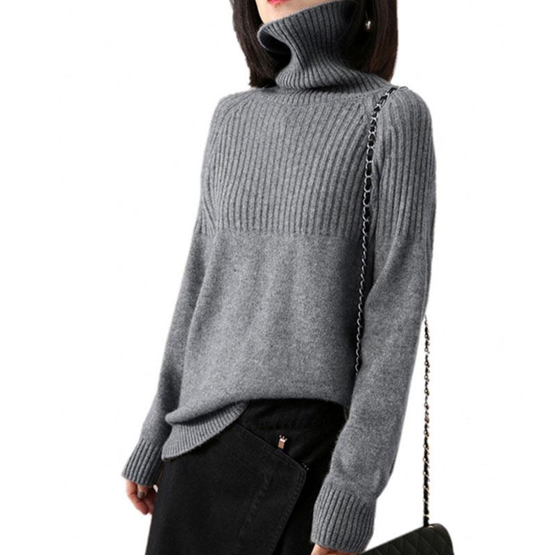 women's plus size black turtleneck sweater