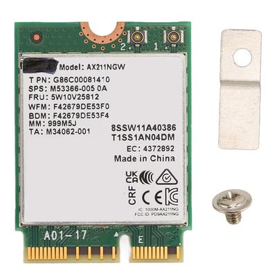 M.2 Network Card AX211NGW M.2 KEY E CNVio 2 Triple Frequency 802.11ac BT5.2 Wireless WiFi Adapter