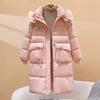 Down Jacket Women's Mid-length New Winter Thickened Over-the-knee Korean Style Loose Cotton-padded Jacket