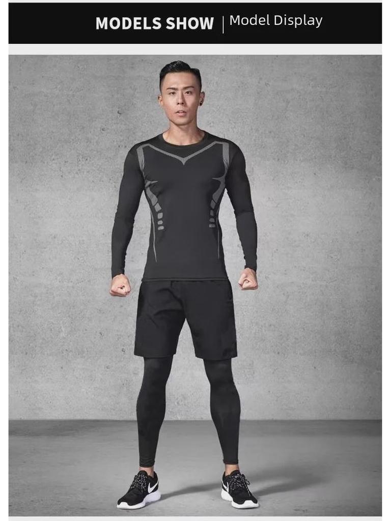 Men's German Velvet Thermal Underwear Suit - Winter Sports Cold-Proof, Thickened Running Tights and Pants.