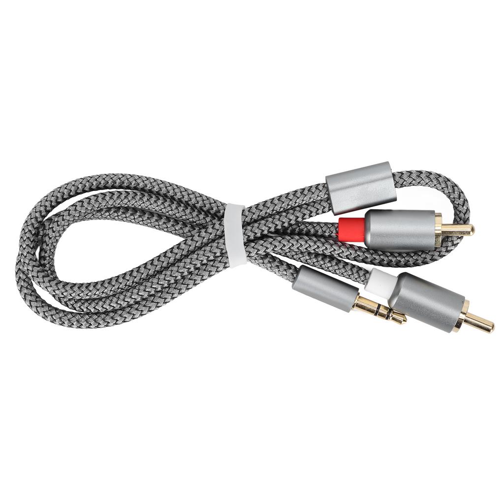 Audio-Adapter Aux-Kabel Verlustfreies Stereo Geschirmt 3,5 mm auf 2RCA Audio-Splitterkabel für Laptops Desktops