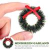 20 Pcs Model Christmas Small Wreath Window Decorations 1 12 Scale Dollhouse Accessories Plastic Mini