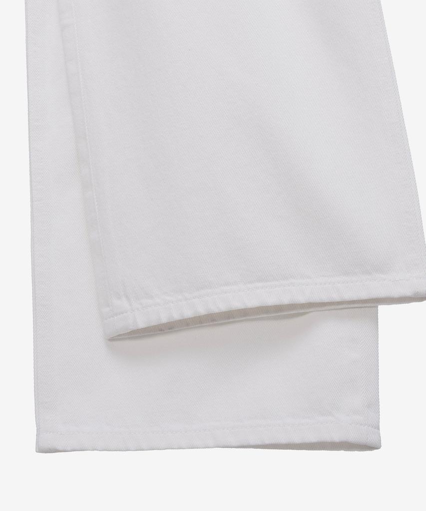 Mind Bridge [Couture] 9Oz Wide One-Pleat White Denim Pants