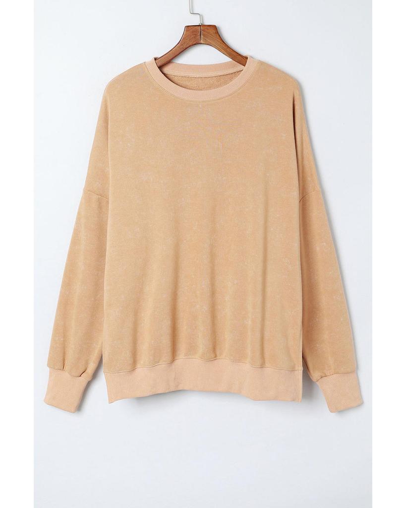 Azura Exchange Oversized Khaki Drop Shoulder Sweatshirt