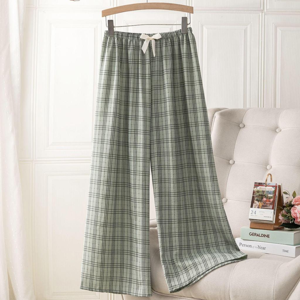 Ice Silk Linen High Waist Cartoon Print Pajama Pants for Women, Casual, Summer Style, Plus Size, Suitable for Indoor and Outdoor Wear