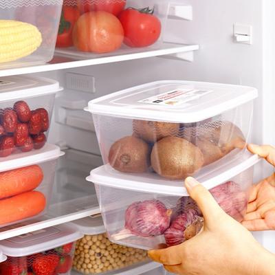 3/10 Stück rechteckige Frischhaltebox für den Kühlschrank in der Küche, Mikrowelle, hitzebeständige Kunststoffbox, Aufbewahrung von Obst zum Mittagessen, versiegelte Box