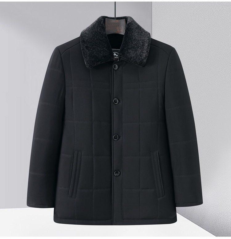 Men's Winter Velvet-Padded Woodpecker Jacket - Warm Cotton Outerwear for Middle-Aged and Elderly Dads and Grandpas