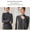 Ribbed Cashmere Half-High Neck Sweater - Women's Autumn/Winter Fashion Loose Knit Pullover