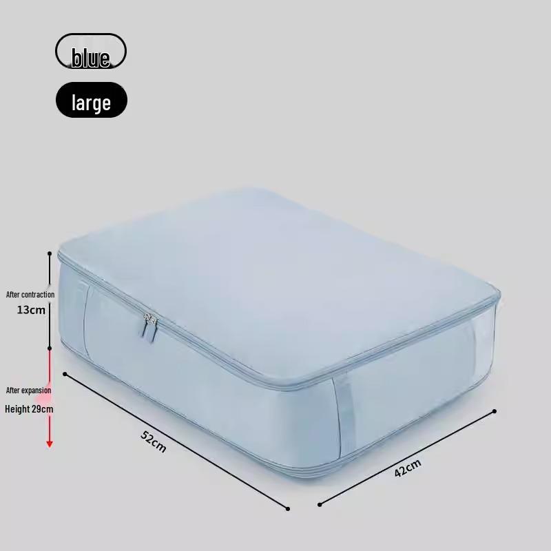 

Large-Capacity Waterproof Quilt Storage Bag for Clothes and Cotton Quilts - Ideal for Dormitory, Winter Vacation, and Moving. 1-Piece [Air-Valve Safe for Quilts]