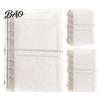Refillable Planner Binder A6 A7 M5 Trifold Binder, 5/6-Rings Transparent Loose Leaf 6-Rings Folder, Budget Notebook Cover for School, Office, Meeting