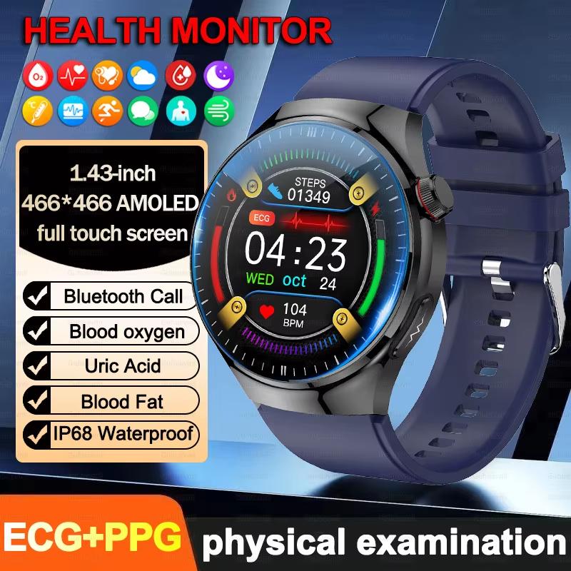 2025 Nové Venkovní Sportovní Chytré Hodinky Pánské 1,43" HD AMOLED Displej EKG Fyzikální Vyšetření BT5.0 Hovor Chytré Hodinky pro HUAWEI Xiaomi