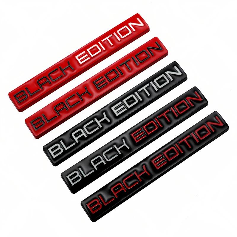 Car Styling 3D Black Edition Decorative Metal Adhesive Logo Rear Trunk Badge Fender Sticker Body Emblem Decal Car Accessory