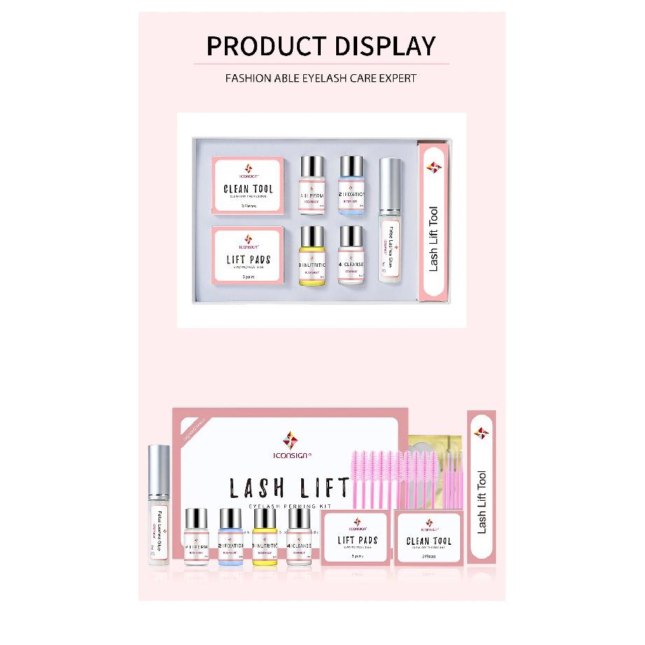 ICONSIGN Upgrade Version Lash Lift Kit Lifting Eyelashes Lasting 6-8 Weeks Calia Perm Eyelash Enhancer Makeup Tools