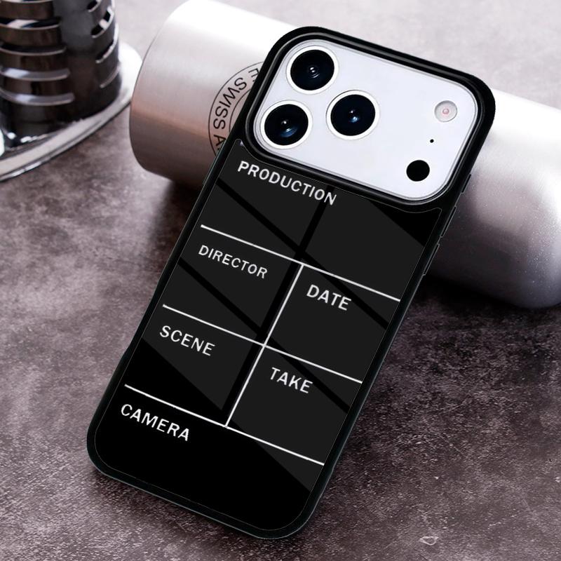 Film Movie Clapperboard Clapper Board Phone Case for iPhone 17 16 15 Pro Max Air 14 13 12 11 Plus Shockproof Cover