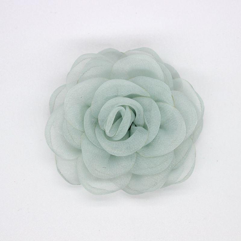 Elegant High-End Silk Camellia Brooch for Ladies