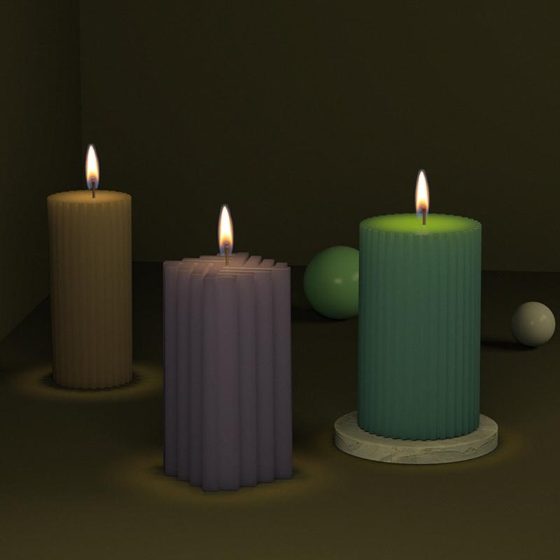 Quaderförmige Kerzenformen, Silikon-Stumpenkerzenformen für die Kerzenherstellung, Silikonharz-Gussform, DIY-Halloween-Party