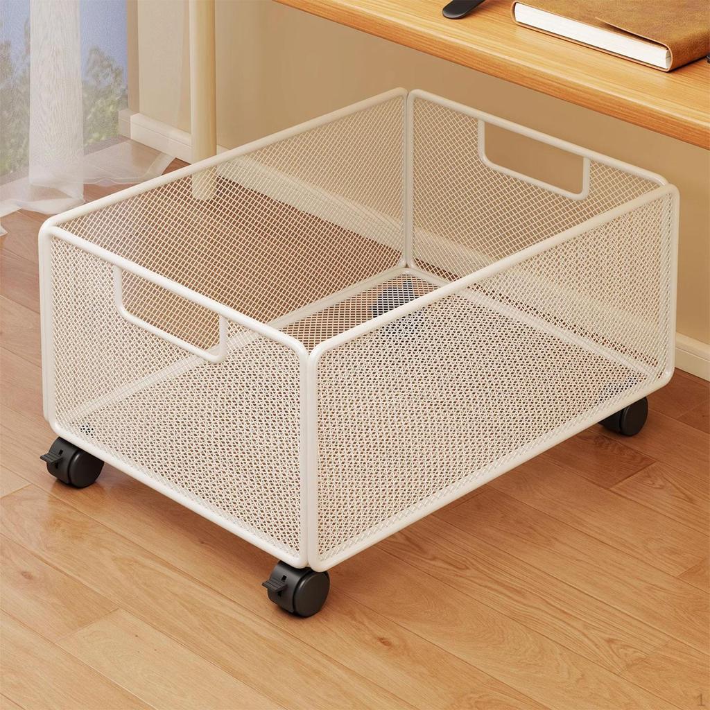 Siatkowy Wiszący Organizer na Akta Wózek na Kółkach Mobilny Regał na Książki Przenośny