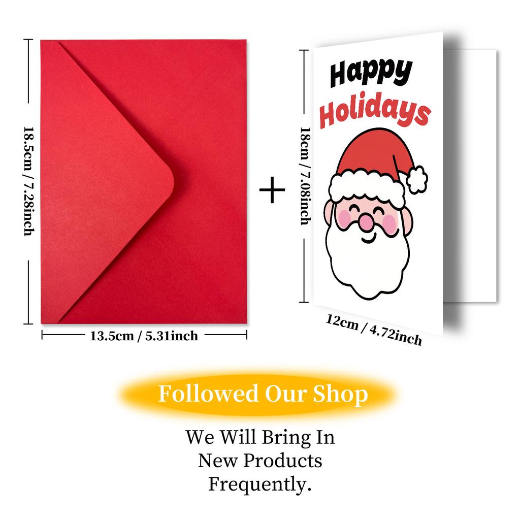 10 Cartoon Christmas Greeting Card Envelopes Set With A Variety Of Creative Christmas Greeting Cards