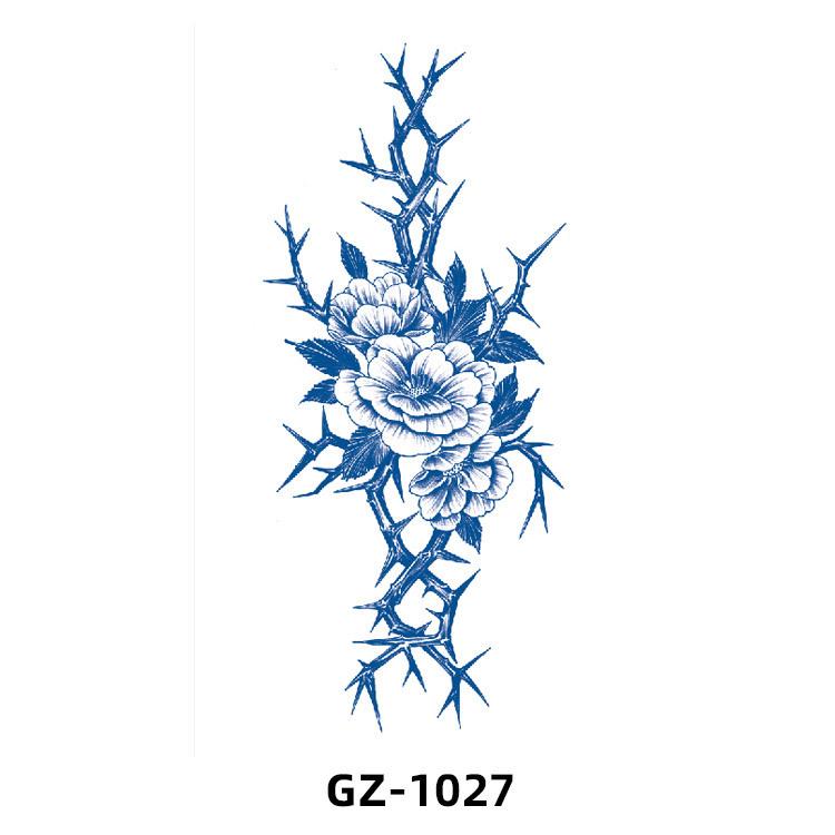 Herbal Non-Reflective Waterproof Sweatproof Fruit Juice Tattoo Stickers 110x180 mm