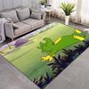 Cute Green Dragon Cartoon Area Rug, Non Slip Floor Mat for Kids Room Bedroom Nursery Playroom Childrens Decor