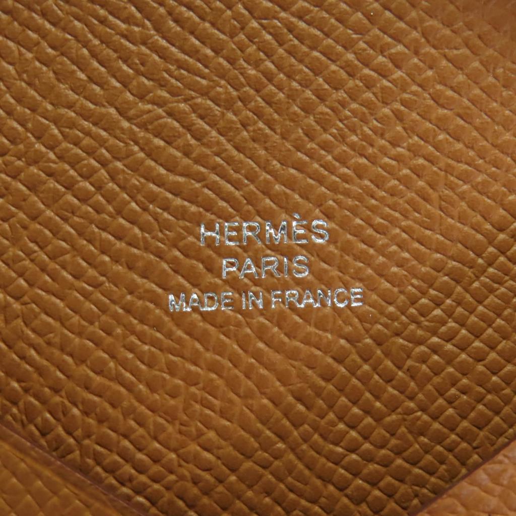 Makelloses HERMES Kartenetui Calvi Epsom Leder Damen Gebraucht