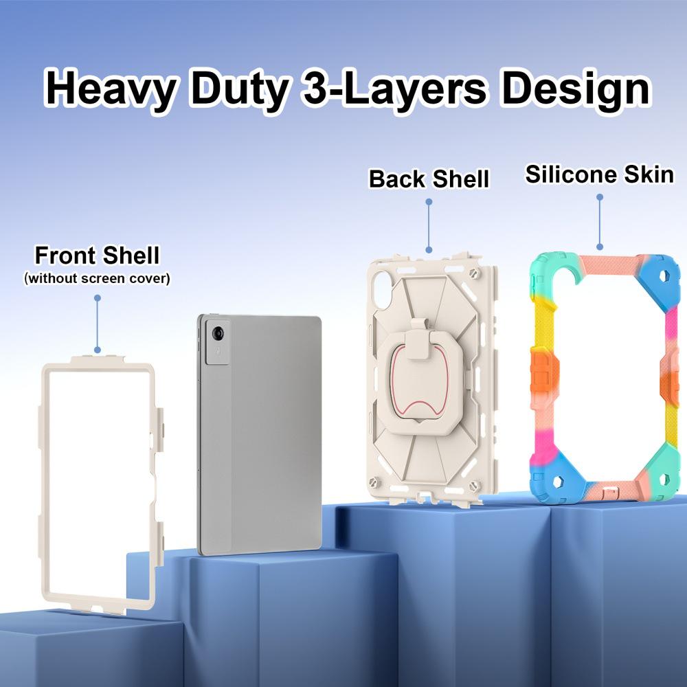 Lenovo Xiaoxinpad M11 2025 11-inch Drop-proof Case with 360° Rotating Stand and Hand Strap