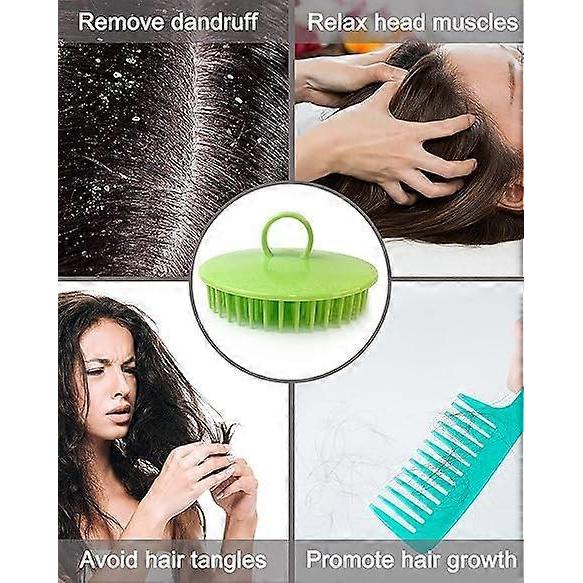 Hair Scalp Massager Shampoo Brush, 6 Pcs Scalp Brush Shower, Soft Scalp Scrubber for Dandruff, Scalp Exfoliator for Adults, Children and Pets