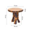 New Outdoor Faux Wood Patio Table and Chairs Set - Round Balcony Bistro Furniture for Gardens and Villas