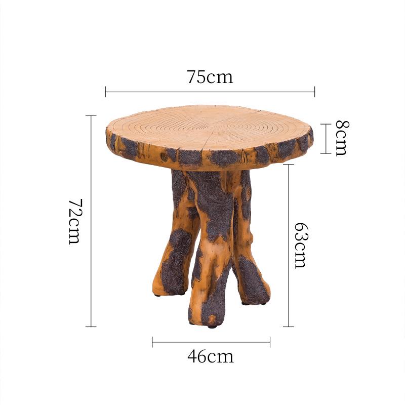 New Outdoor Faux Wood Patio Table and Chairs Set - Round Balcony Bistro Furniture for Gardens and Villas