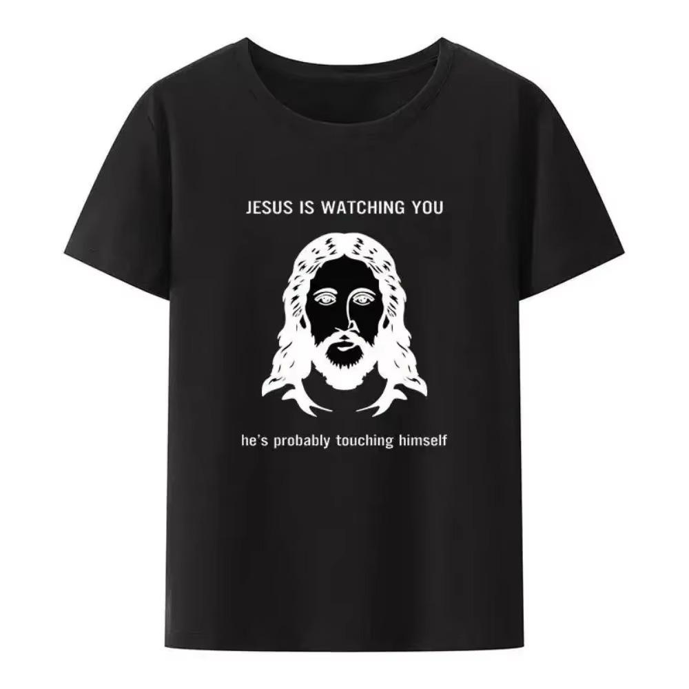 Jesus Cross Fit Graphic Print T Shirt Men Women Funny Gym Enthusiast Casual Short Sleeve Loose T Shirt Unisex Oversized Tees